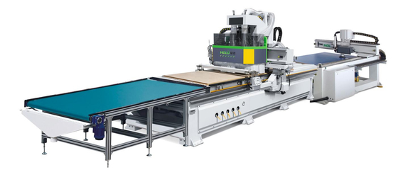 Вырезывание машины вложенности CNC servocontrol деревянное с журналом 12 инструментов и банком сверла 9V
